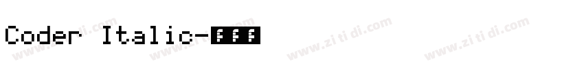 Coder Italic字体转换